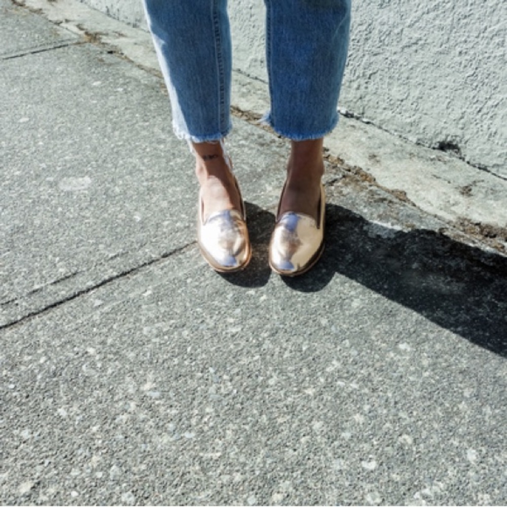 Dieppa Restrepo Rose Gold Dandy loafers Size 8.5